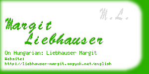 margit liebhauser business card